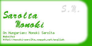 sarolta monoki business card